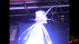 Blue Gerbs Dish Suspended Slow Mo Image