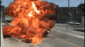 Little Scrappy Car Burning Image