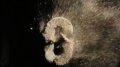 Sand Blow Test 11 - Wet Sand/DrySand/Vermiculite Mix - Air Mortar 35psi - 400fps Image