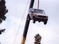Hanging car via crane Image