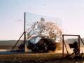 Car Shatters Mirror Image